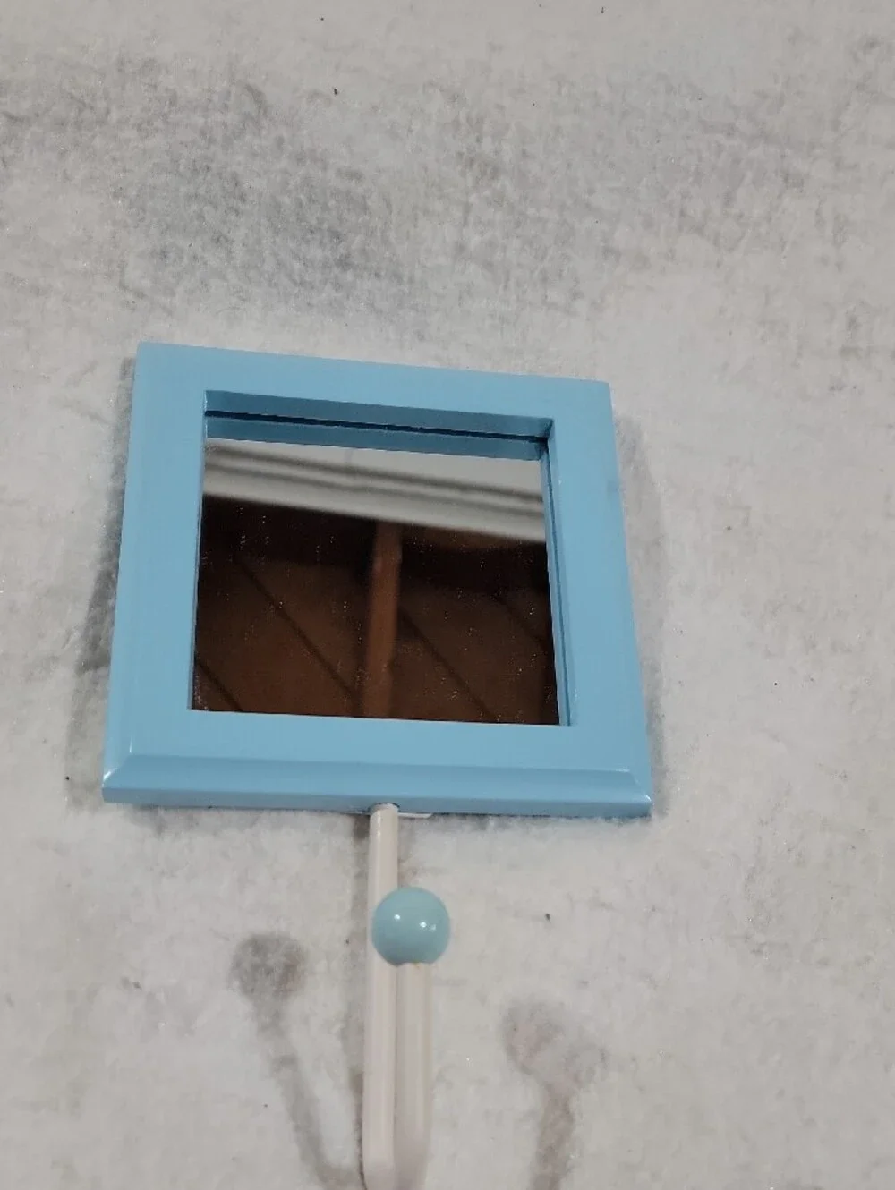 Pastel Square Wall Mirror Hooks - Green, Blue & Purple